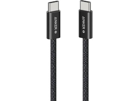 Anker Zolo USB C to USB C Cable, Full-Speed 240W Charging Cable, Dirt-Resistant Unibody, 5.8mm Thickness, 480 Mbps Data Transfer, Durable Braided Exterior, 1M Cable Length, Black